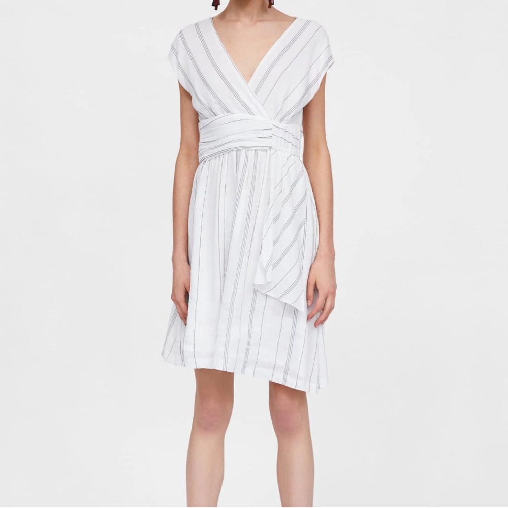 Zara linen blend summer dress